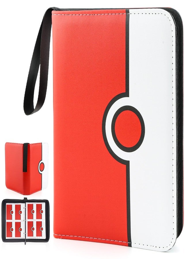 HOHOM Collectible Trading Card Binder, 400 Pockets Card Holder with 50 Removable Sleeves, Portable Collection Binder Album Book Case Storage, Zipper Card Protective Sleeves for TCG, Sports Card - Image 1